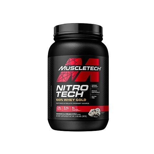 MUSCLE TECH - Nitro Tech 100% Whey Gold - 908g - Dvakrát Bohatá Čokoláda
