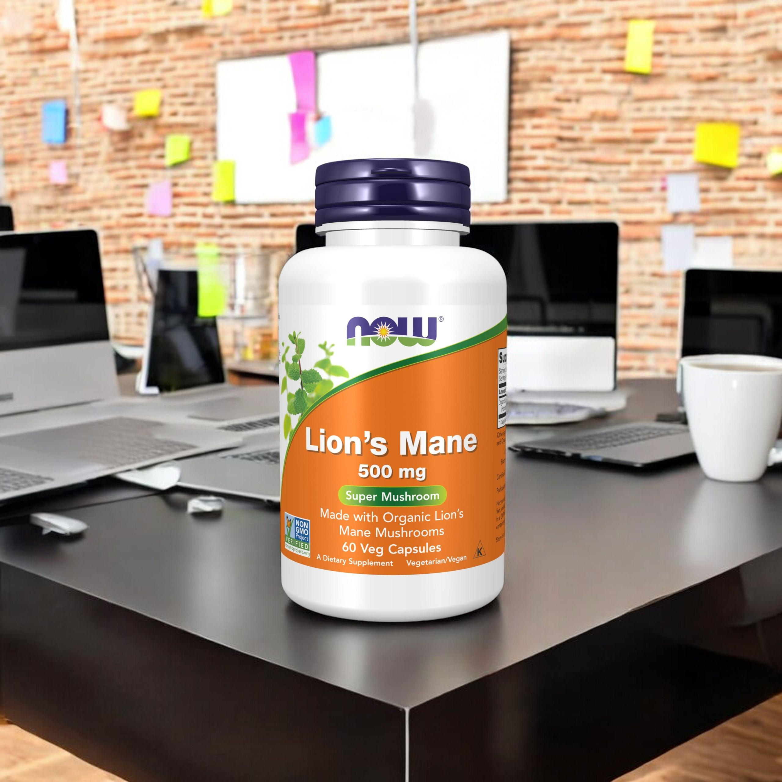 NOW - Houba Lví hříva 500mg - 60 kapslí