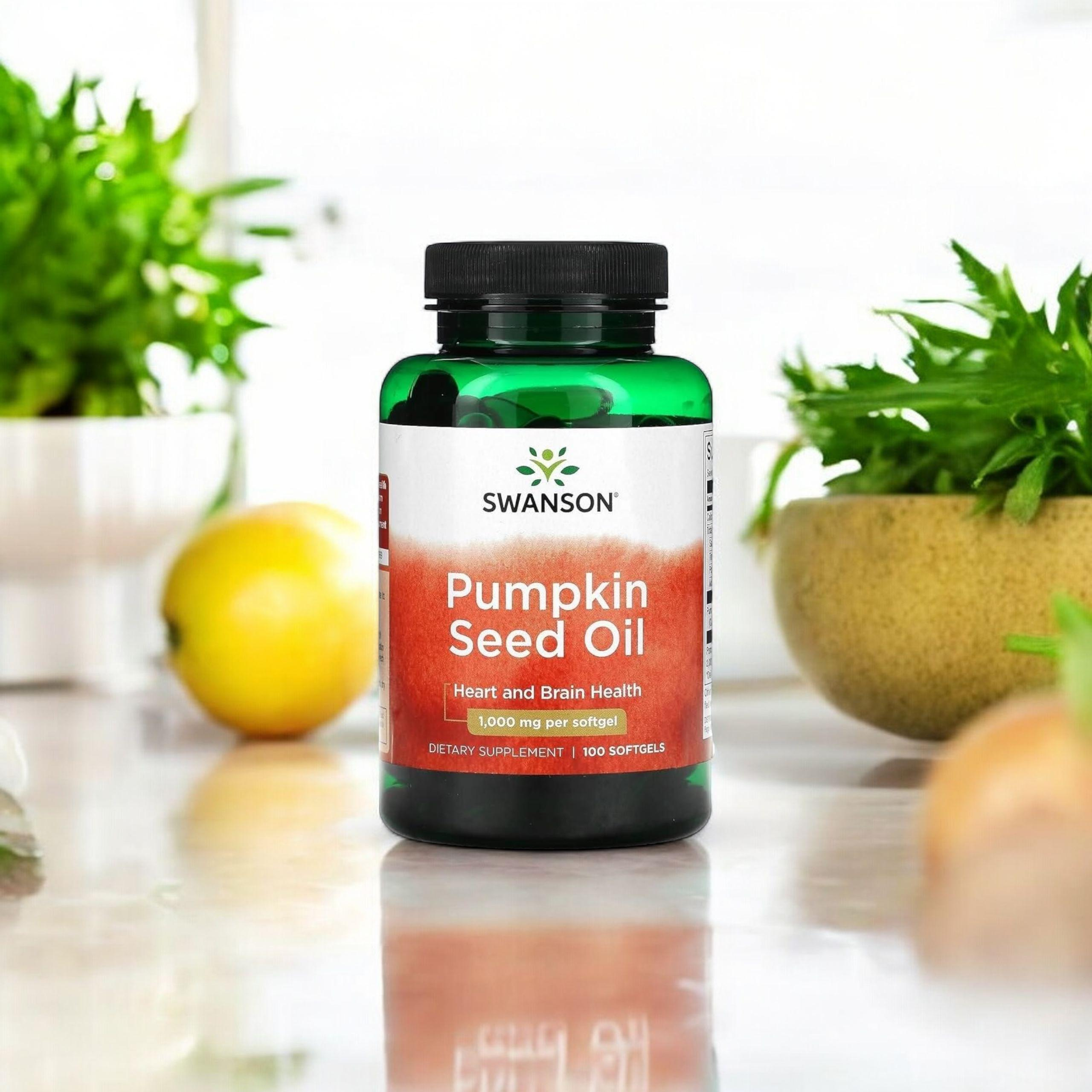 SWANSON - Pumpkin Seed Oil 1000mg - 100 Měkké Tobolky
