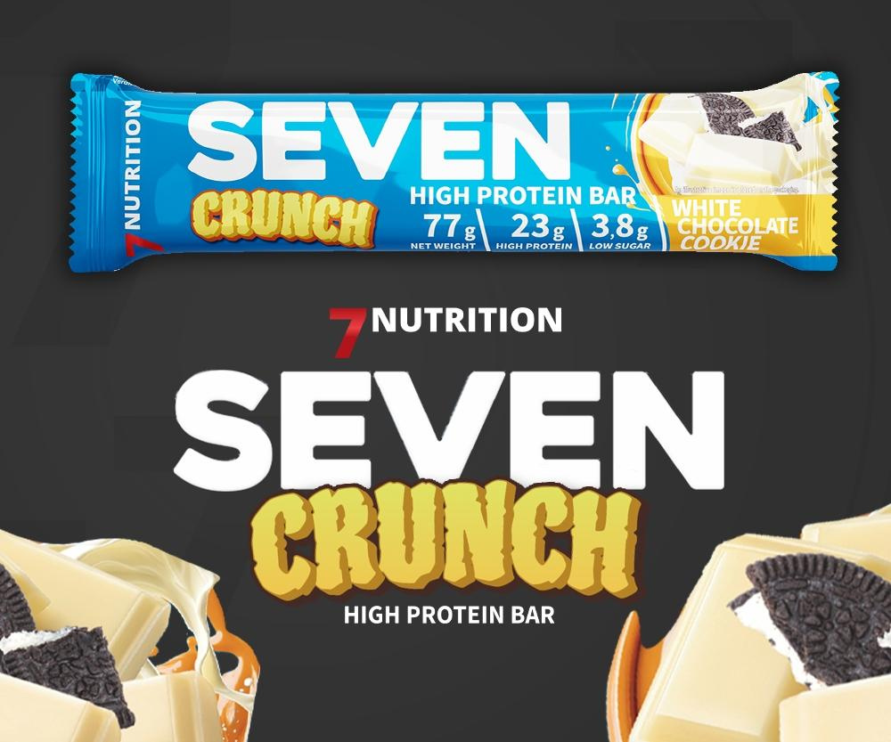 7 NUTRITION - Tyčinka Seven Crunch HP - 12x 77g - Sušenka s Bílou Čokoládou x12
