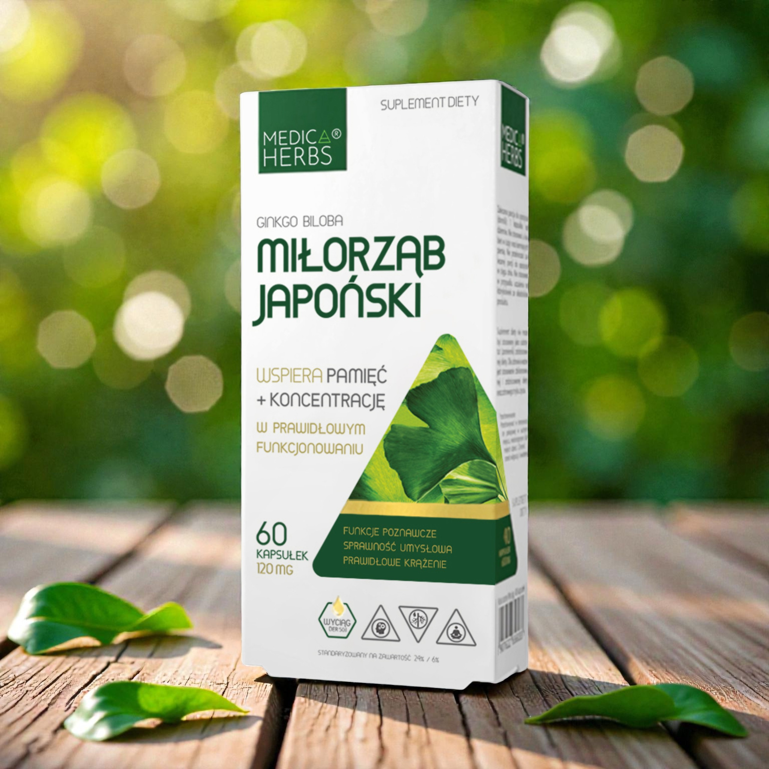 MEDICA HERBS - Japonský Ginkgo 120mg (Ginkgo Biloba) - 60tobolek