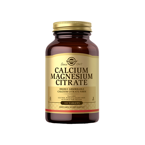 SOLGAR - Calcium Magnesium Citrate - 100tabs.