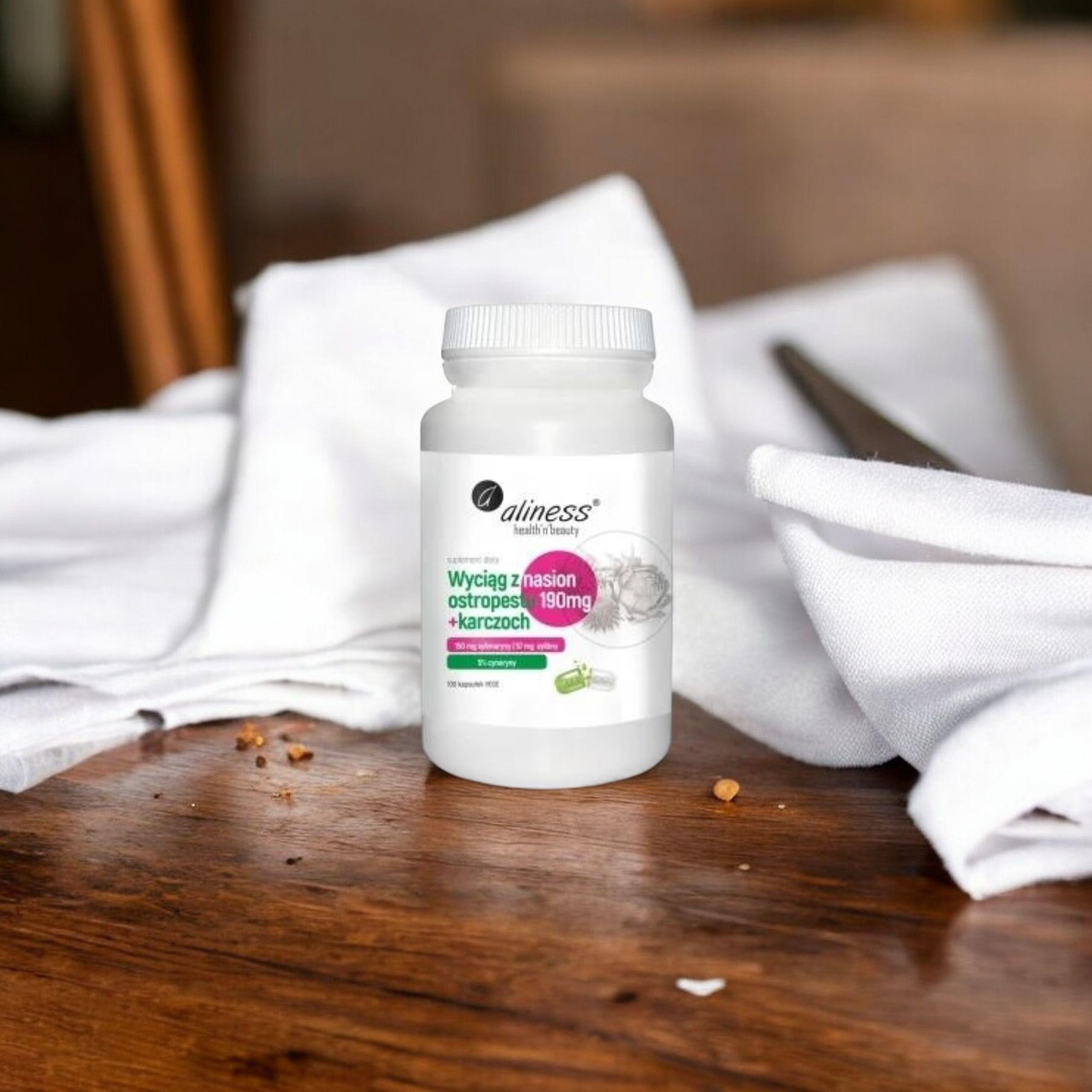 ALINESS - Extrakt z Semeno Ostropestřce 190mg + Artyčok - 100caps.
