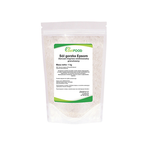 DELIFOOD Siarczan Magnezu (Hořká sůl Epsom) - 1000g