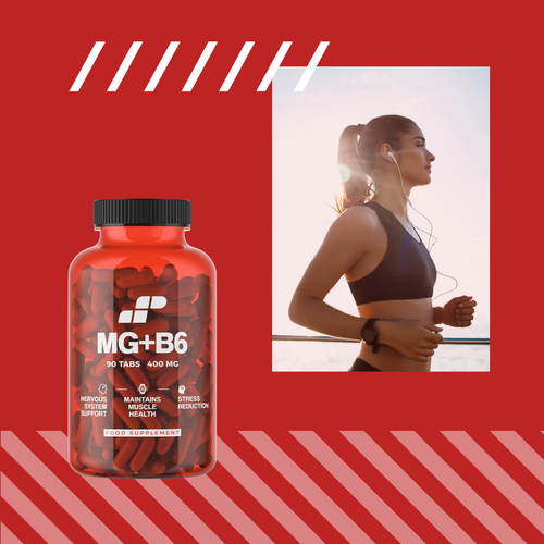 MP NUTRITION Mg + B6 - 90tabs - Hořčík + Vitamín B6