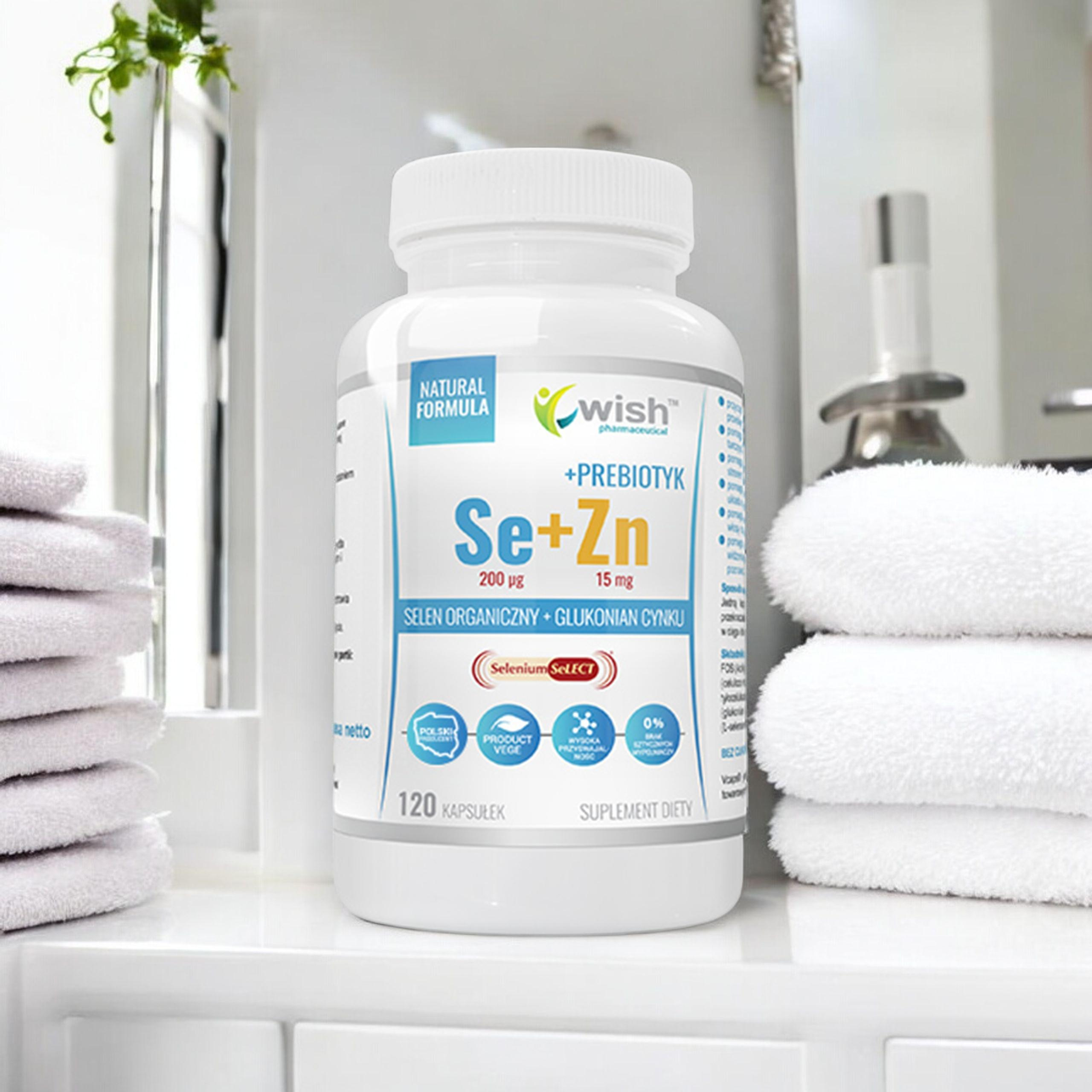 WISH Pharmaceutical Selen + Cynk + Prebiotyk - 120caps