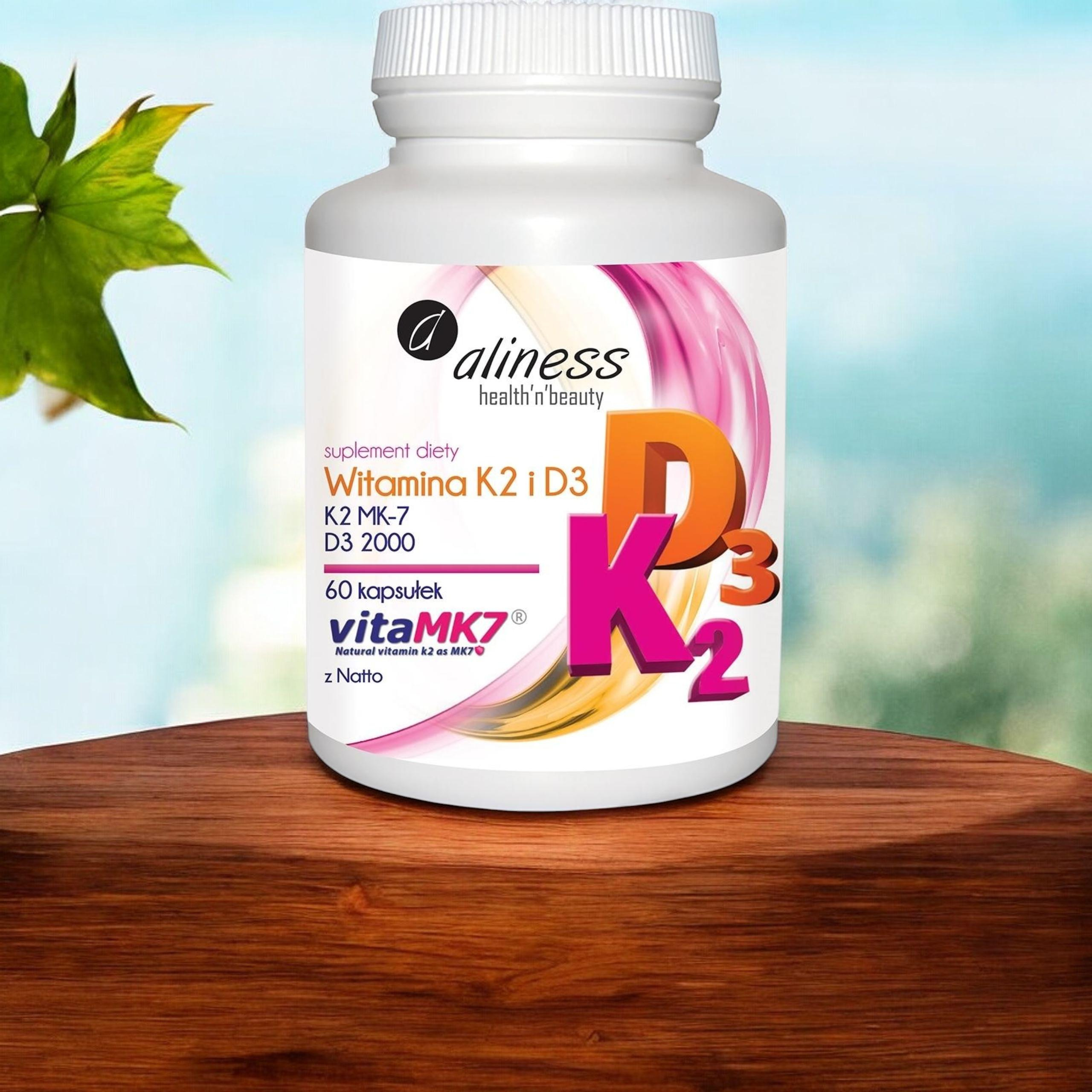 ALINESS - Vitamín K2 MK-7 100mcg + D3 50mcg - 60tobolek