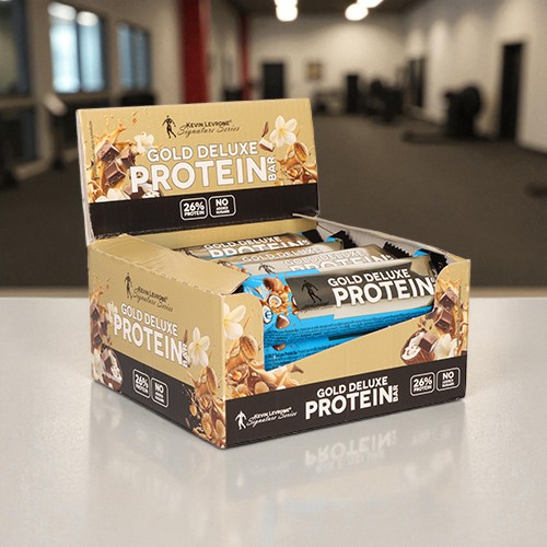KEVIN LEVRONE - Gold Deluxe Protein Bar - 12x 48g - Vanilka Karamel - VÝPRODEJ - 30-04