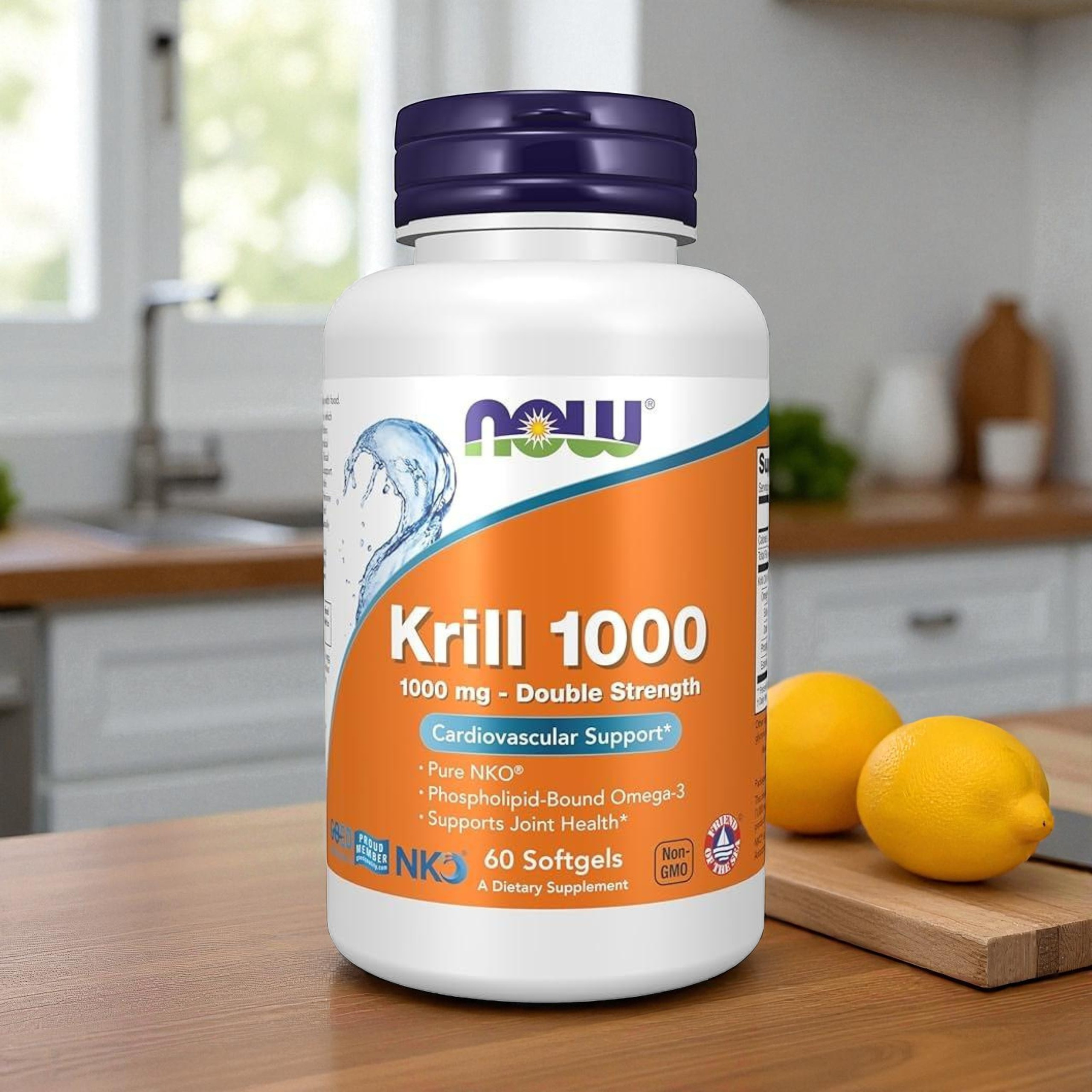 NOW - Olej z krilu 1000mg - 60 měkkých gelů